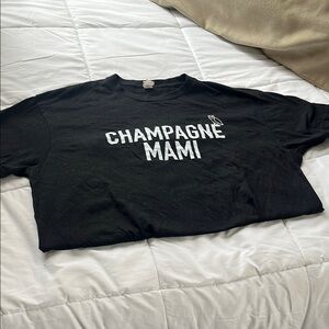 Black 'Champagne Mami' T-Shirt